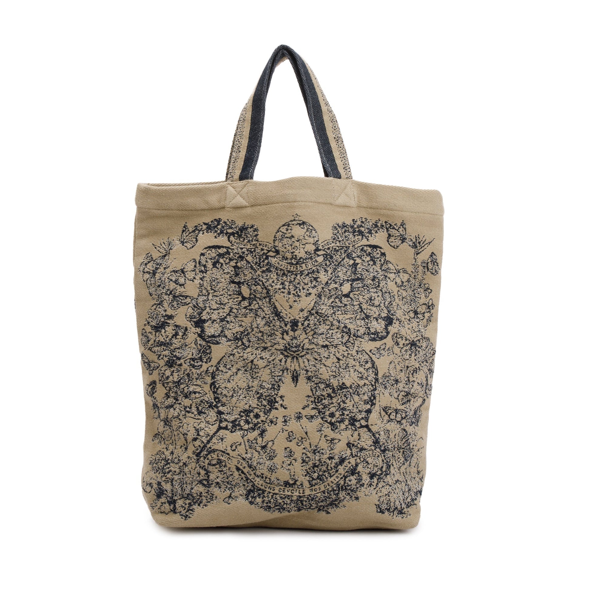 Dior Christian Neutral Cruise Mexico Print City Tote Canvas Tote Bag