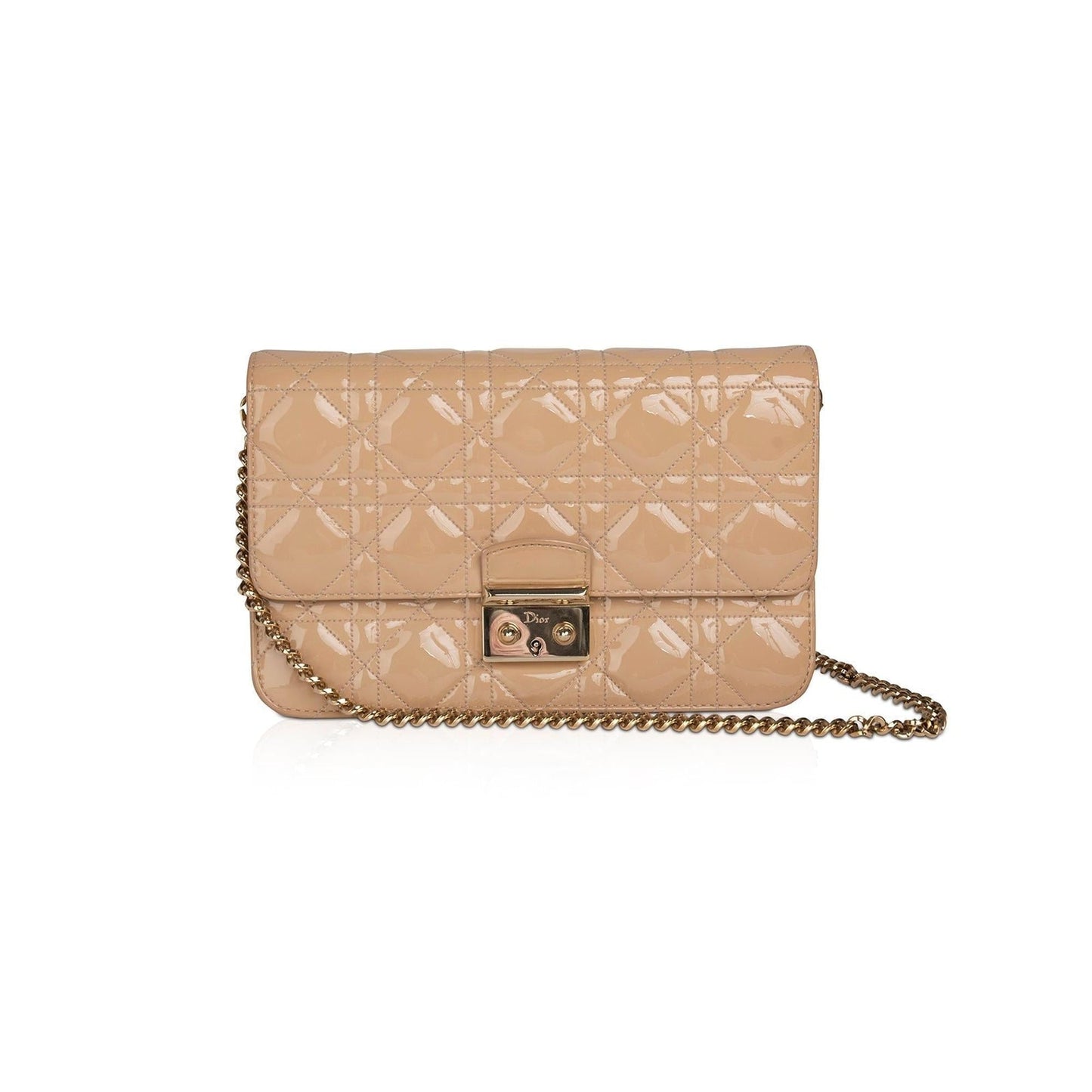 Dior Christian Patent Cannage Miss Promenade Pouch Handbag Travel Bag