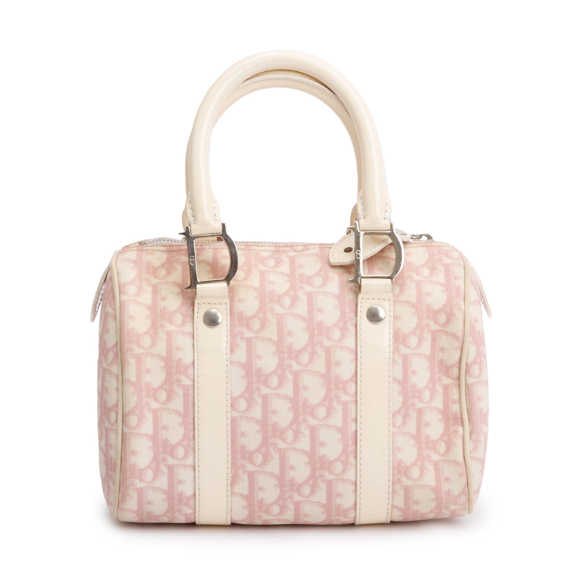 Dior Christian issimo Girly Trotter Boston Bag Canvas Pink Travel Bag