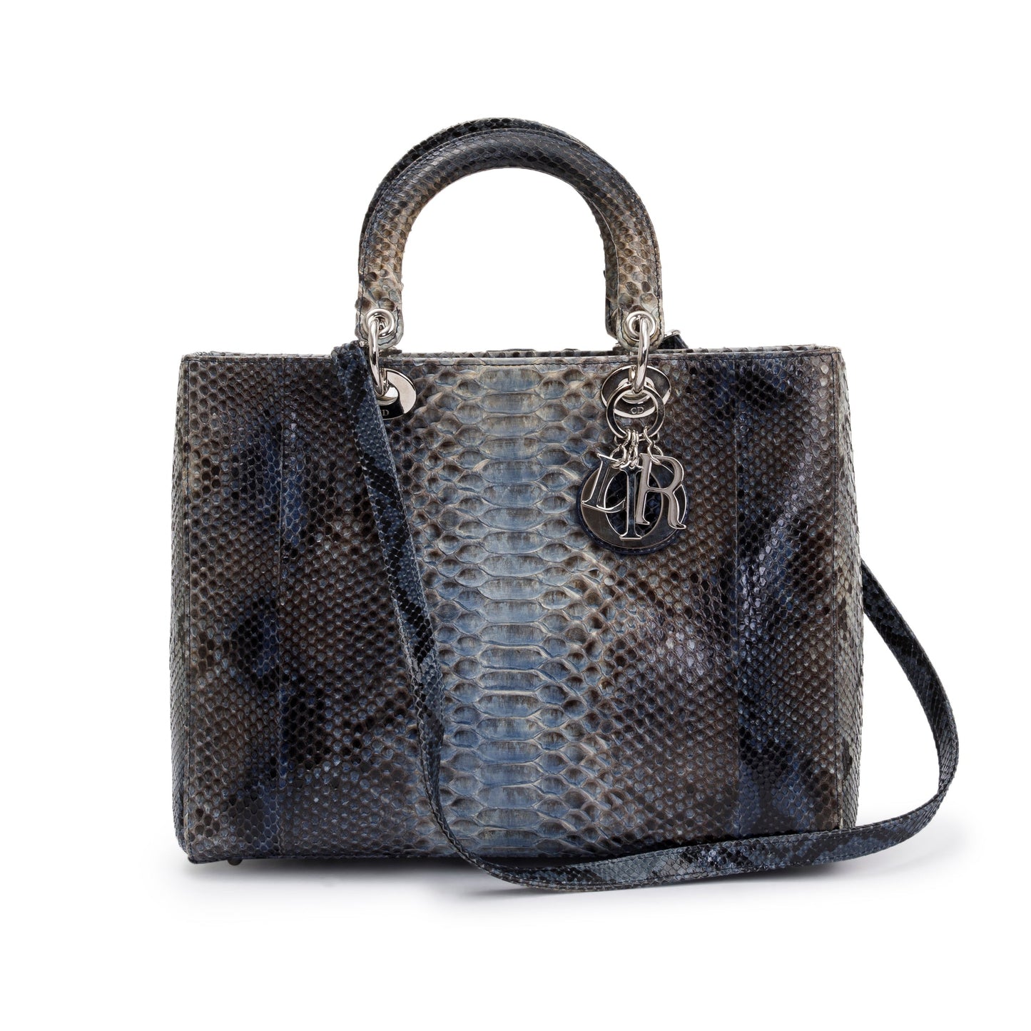 Dior Christian Python Lady Bag Large Travel Bag