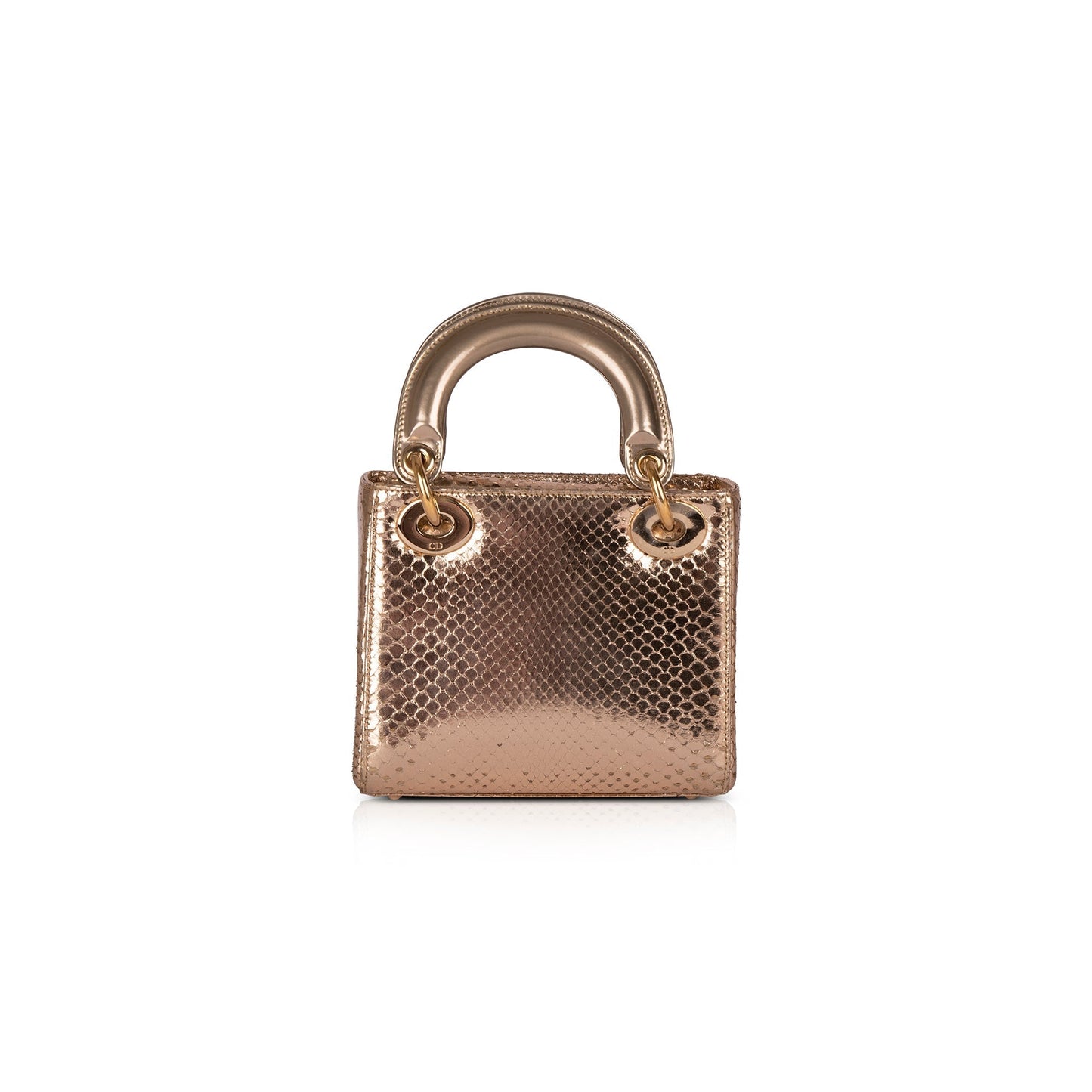 Dior Christian Python Lady Bag Mini Travel Bag