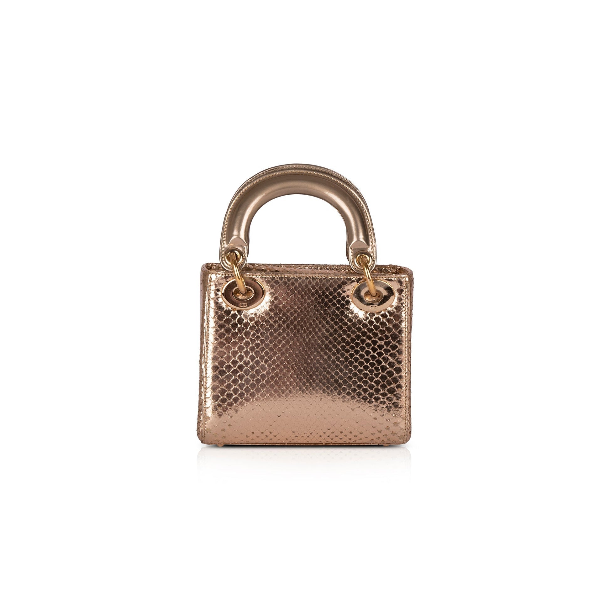 Dior Christian Python Lady Bag Mini Travel Bag