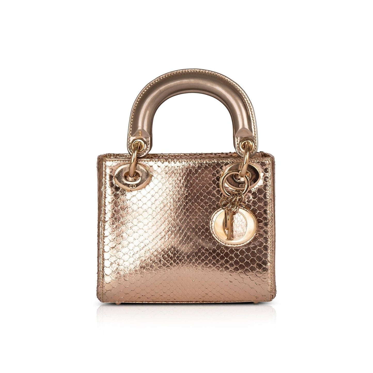 Dior Christian Python Lady Bag Mini Travel Bag