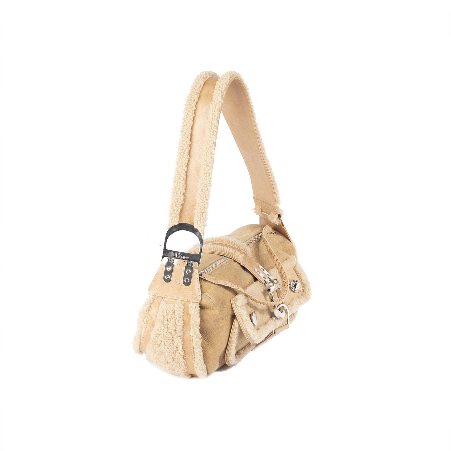 Dior Christian Remove Before Flight Shearling Bag Travel Bag