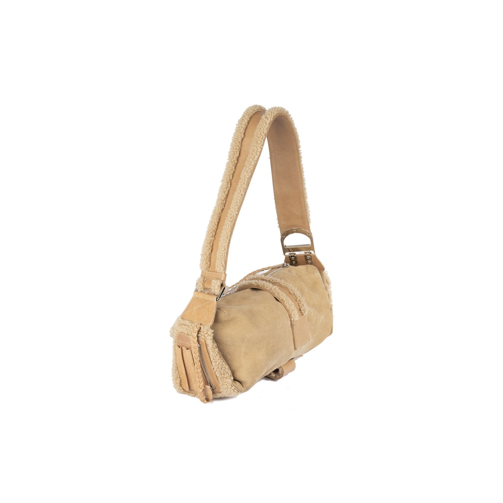 Dior Christian Remove Before Flight Shearling Bag Travel Bag