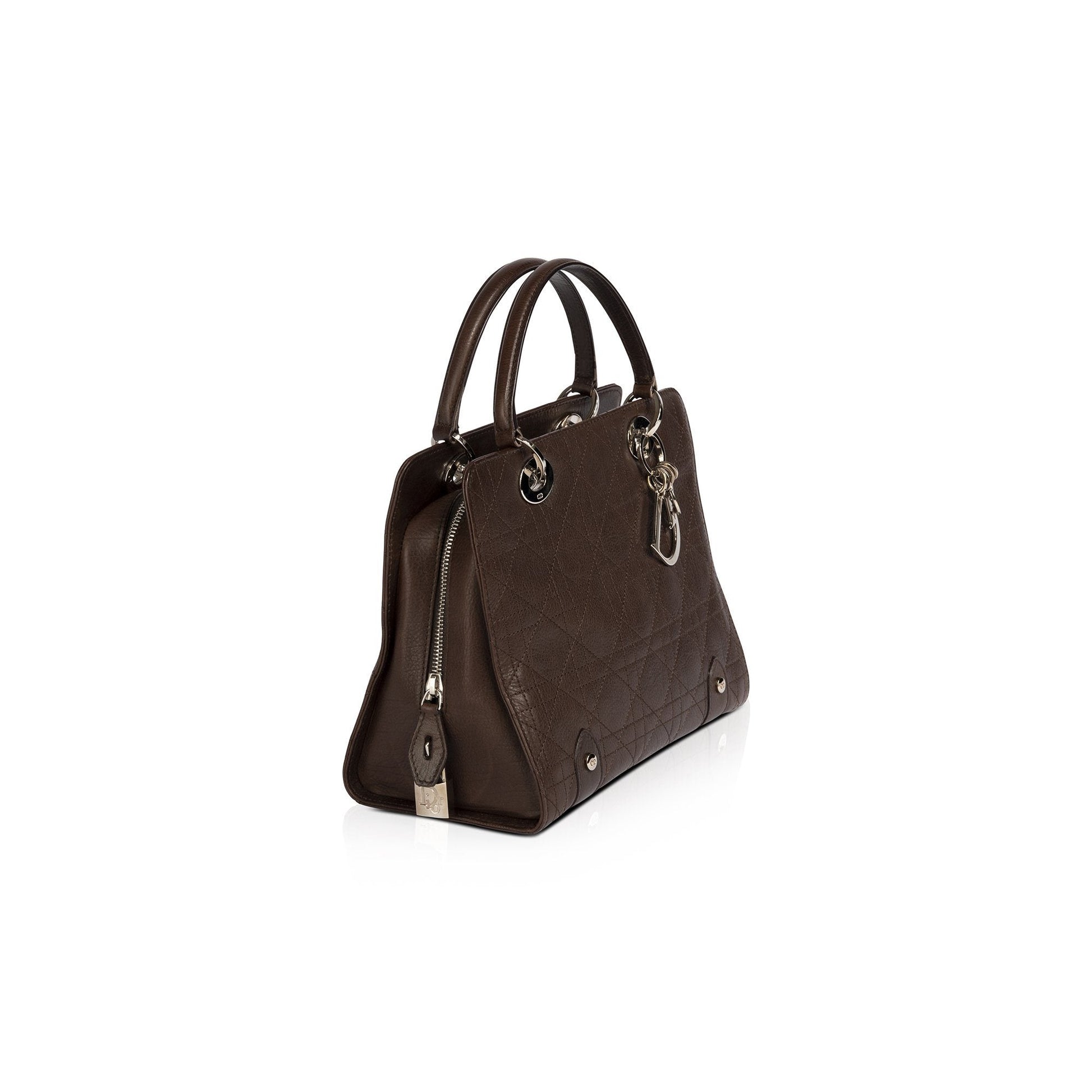 Dior Christian Stitched Cannage Soft Lady Tote Handbag Small Tote Bag
