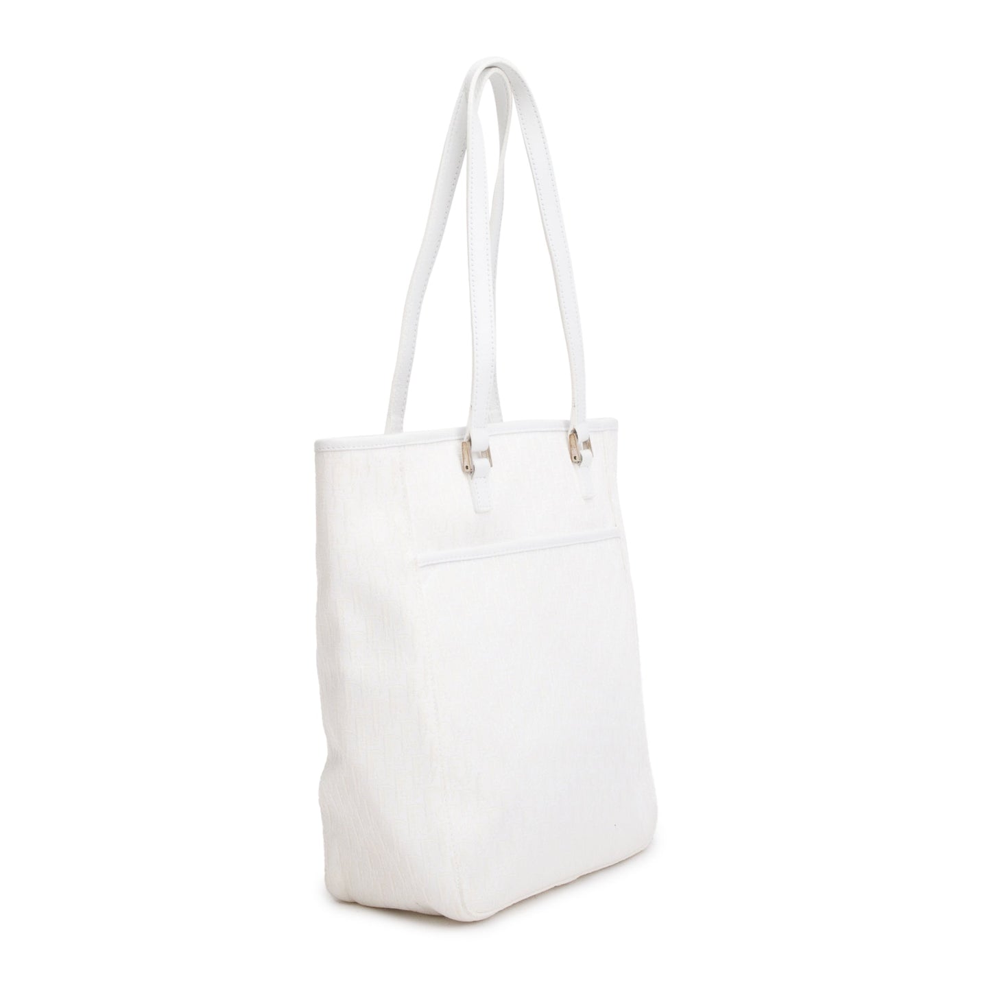 Dior Christian issimo Tote Handbag Canvas White Tote Bag
