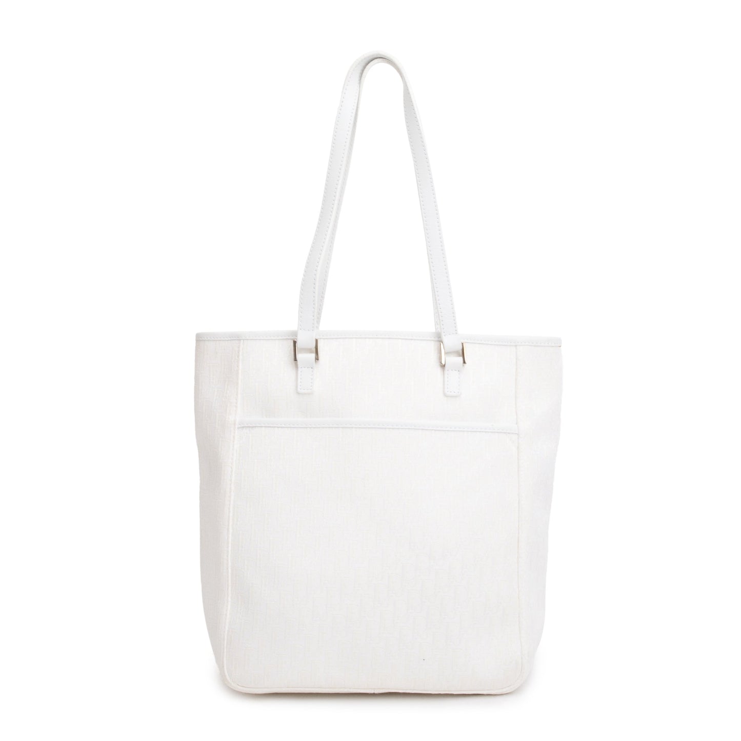 Dior Christian issimo Tote Handbag Canvas White Tote Bag