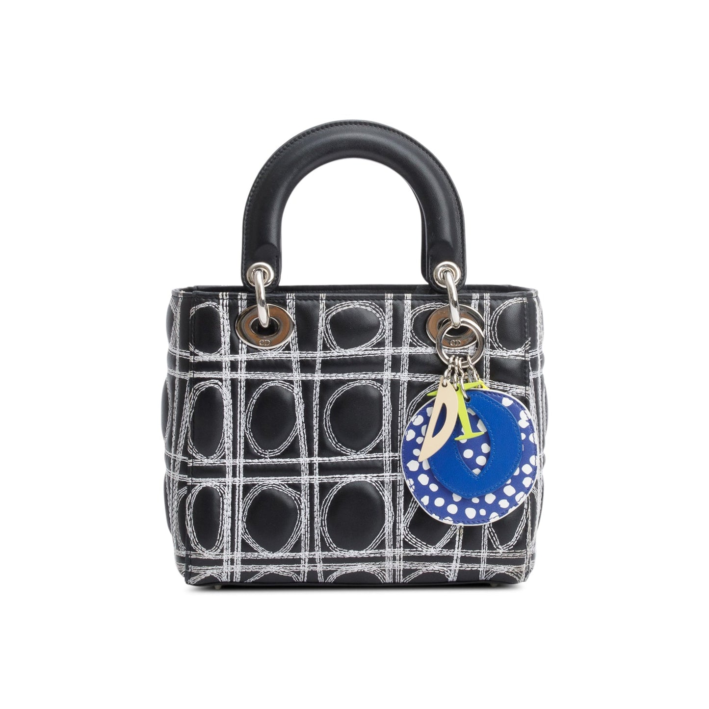Dior Christian X Daniel Gordon Cannage Lambskin Lady Leather Black Travel Bag