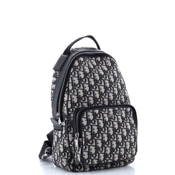 Dior Zip Handbag Blue Travel Bag