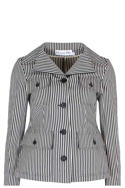 Dior Jacket Striped Black White Handbag