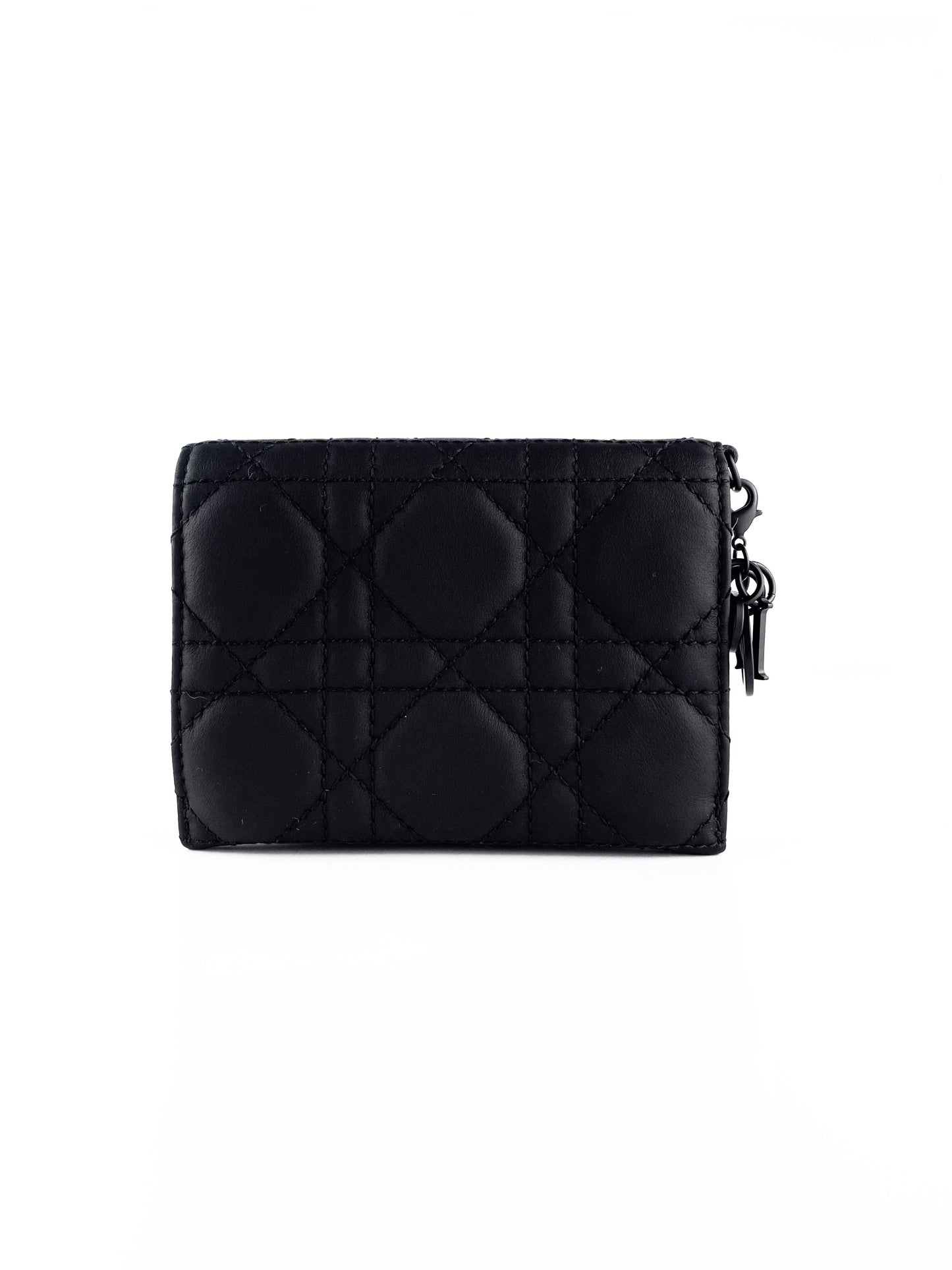 Dior Bag Christian Lady Ultramatte Wallet Black Mini Mini Bag