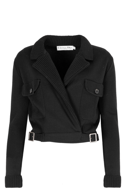 Dior Jacket Knit Wool Black Handbag