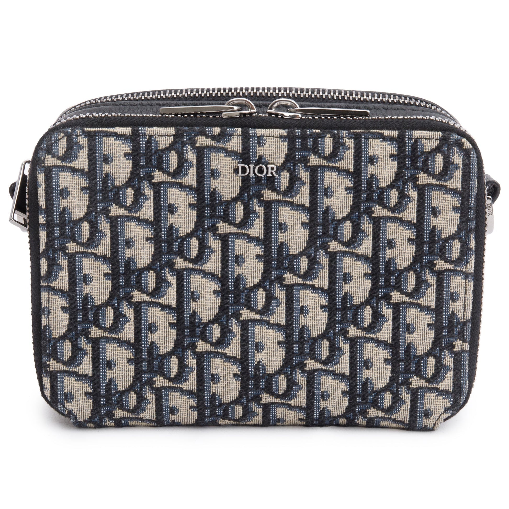 Dior Christion Oblique Jacquard Zipped Pouch Handbag Travel Bag