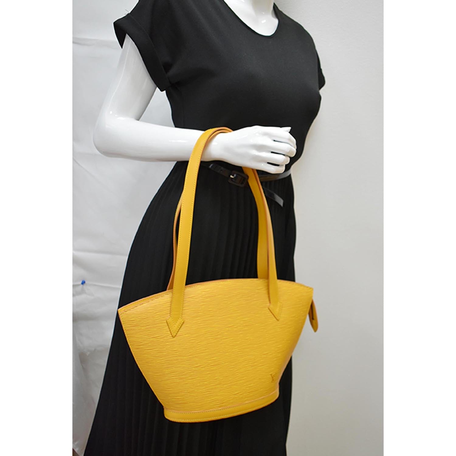 Louis Saint Jacques Epi Shoulder Bag Yellow Leather