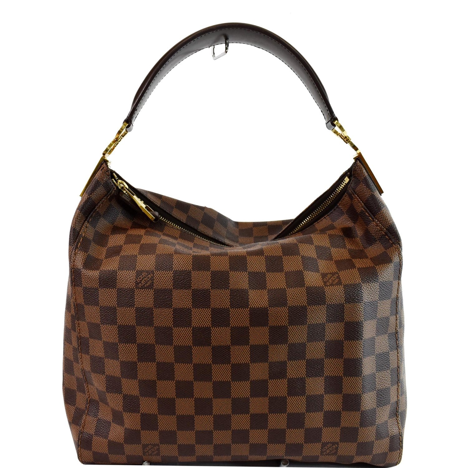 Louis Portobello Pm Damier Ebene Shoulder Bag Brown