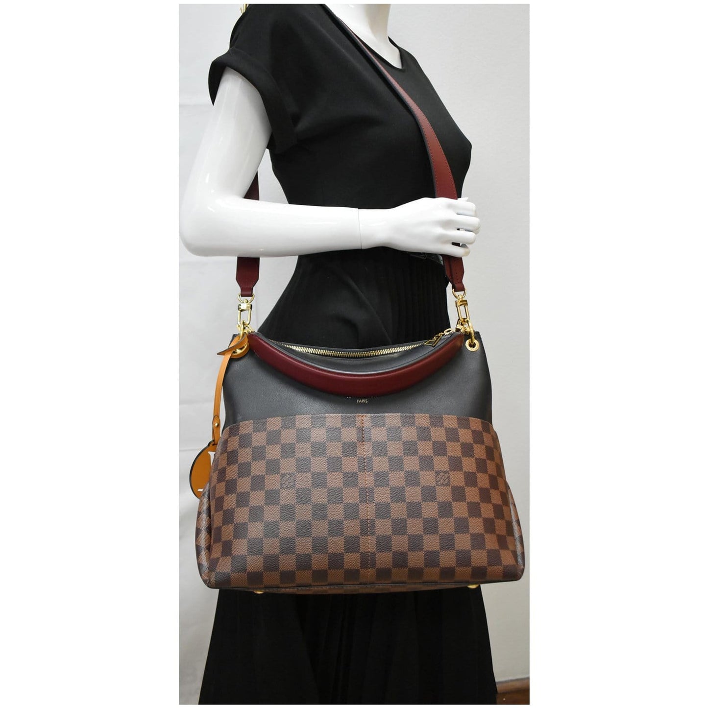 Louis Maida Damier Ebene Hobo Shoulder Bag