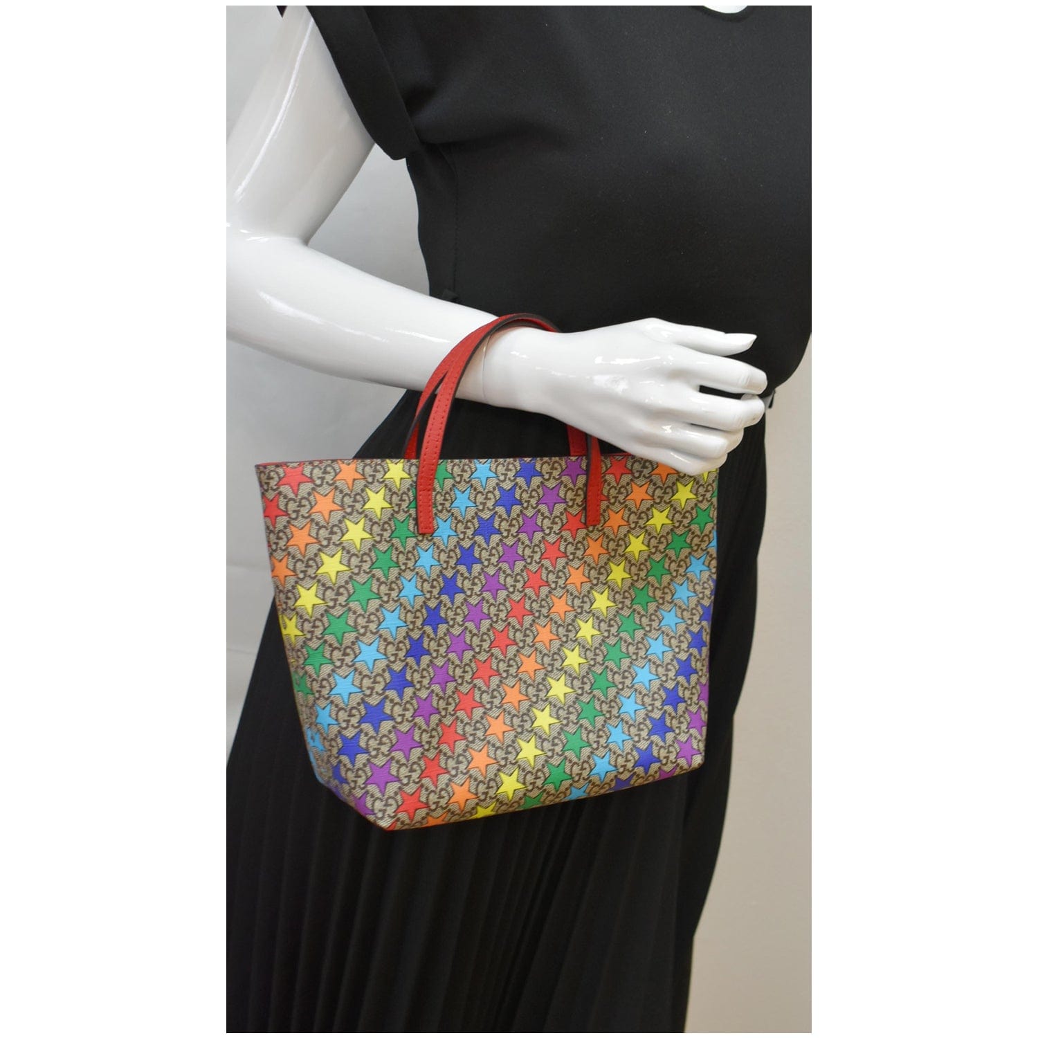 Gucci Children Rainbow Star Supreme Tote Bag Multicolor Canvas