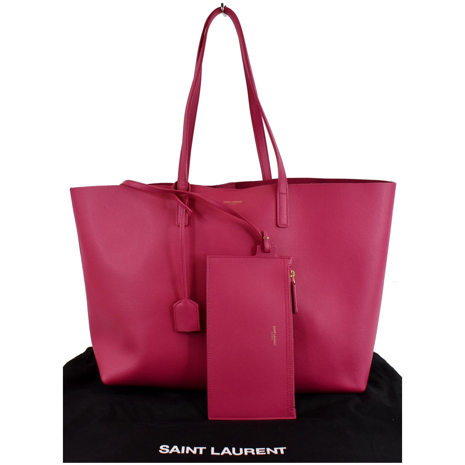 YSL Saint Laurent Saint Shopping Tote Bag Leather Pink