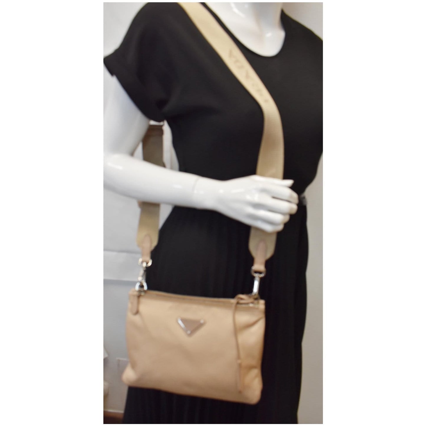 Prada Re Edition Shoulder Bag Nylon Tan Bag Tan