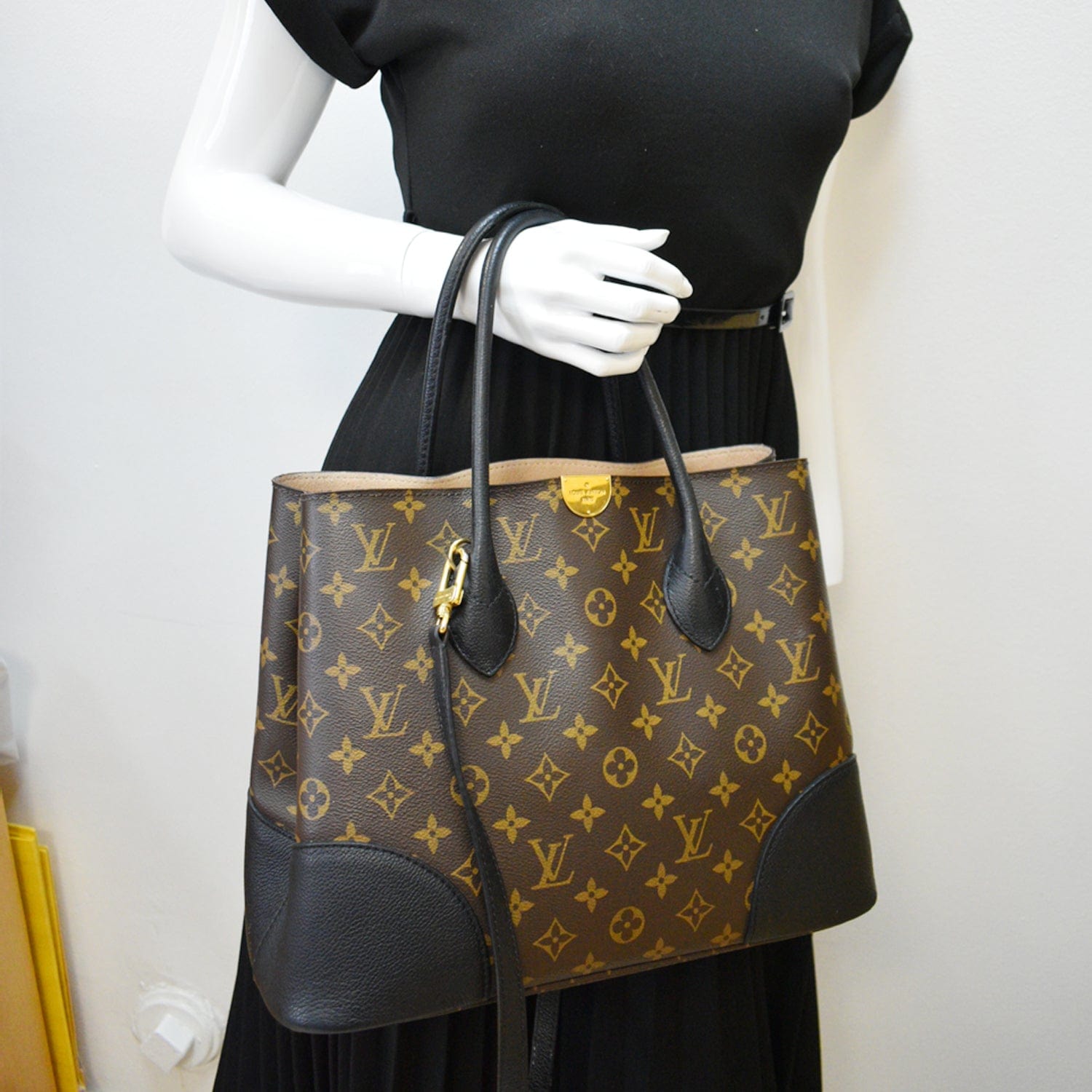 Louis Flandrin Tote Shoulder Bag Canvas Monogram