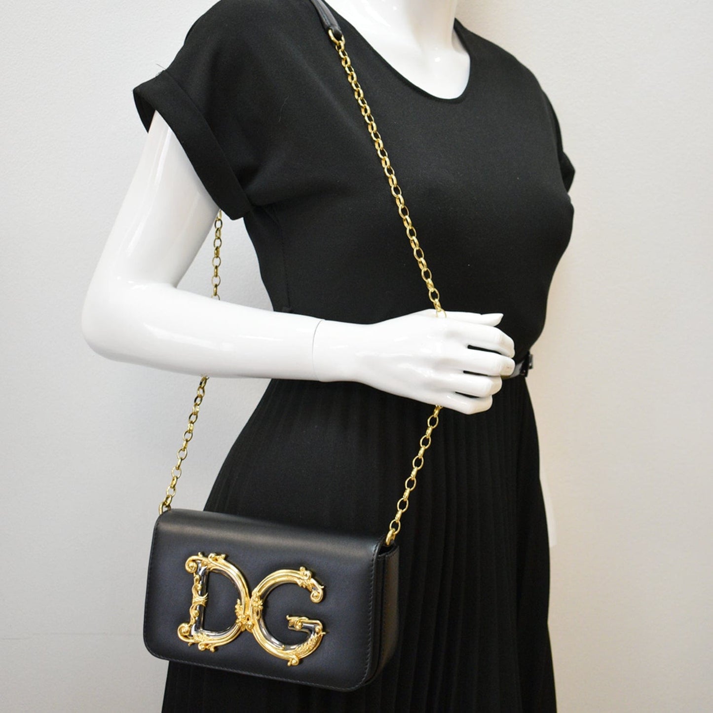 Dolce & Dg Girl Crossbody Bag Leather Black