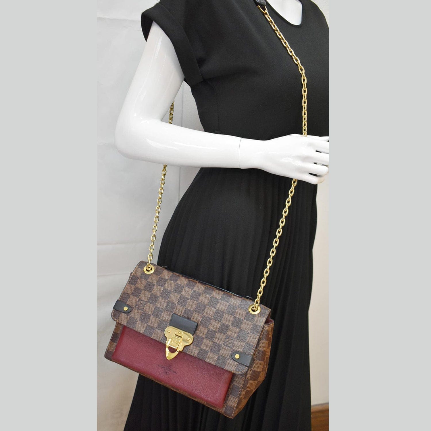 Louis Vavin Pm Damier Ebene Shoulder Bag Brown