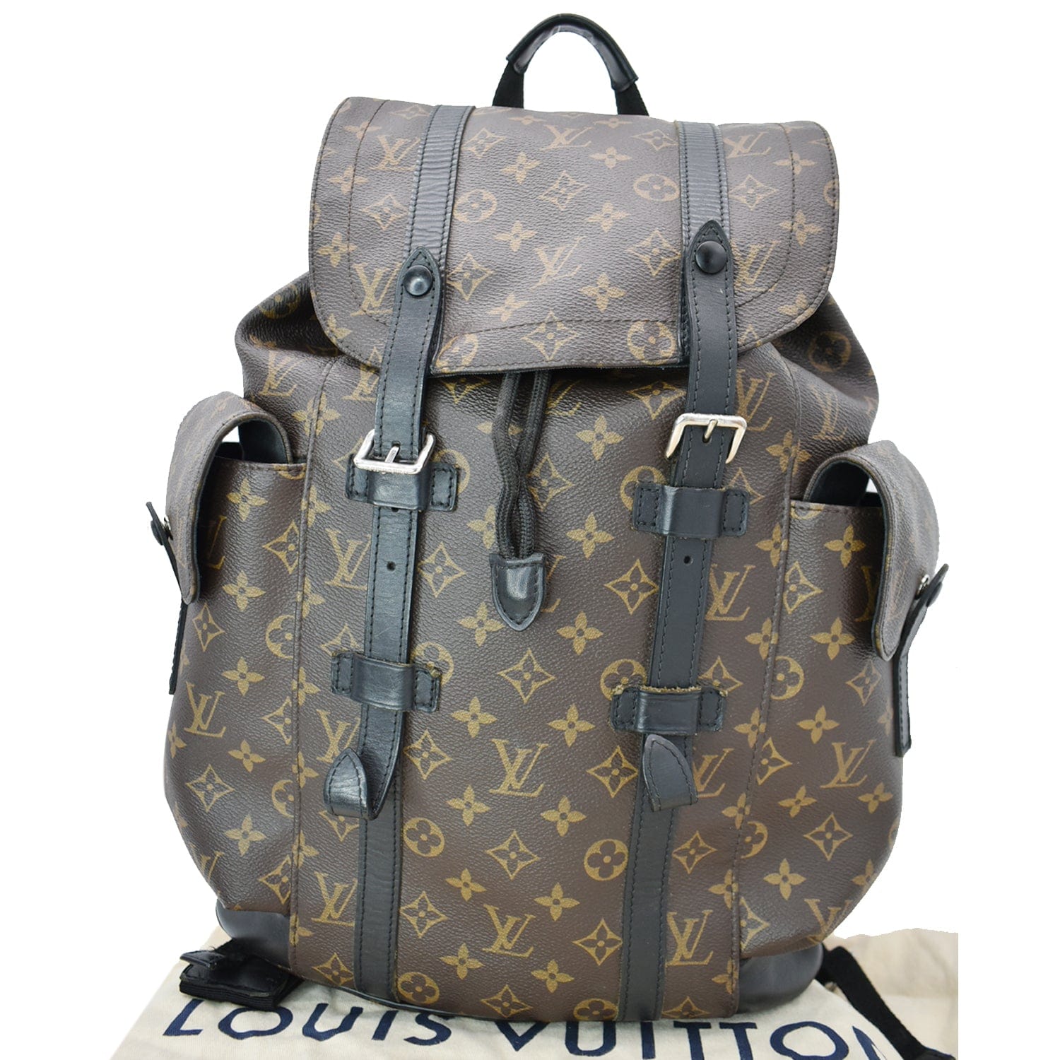 Louis Christopher Macassar Backpack Bag Canvas Monogram