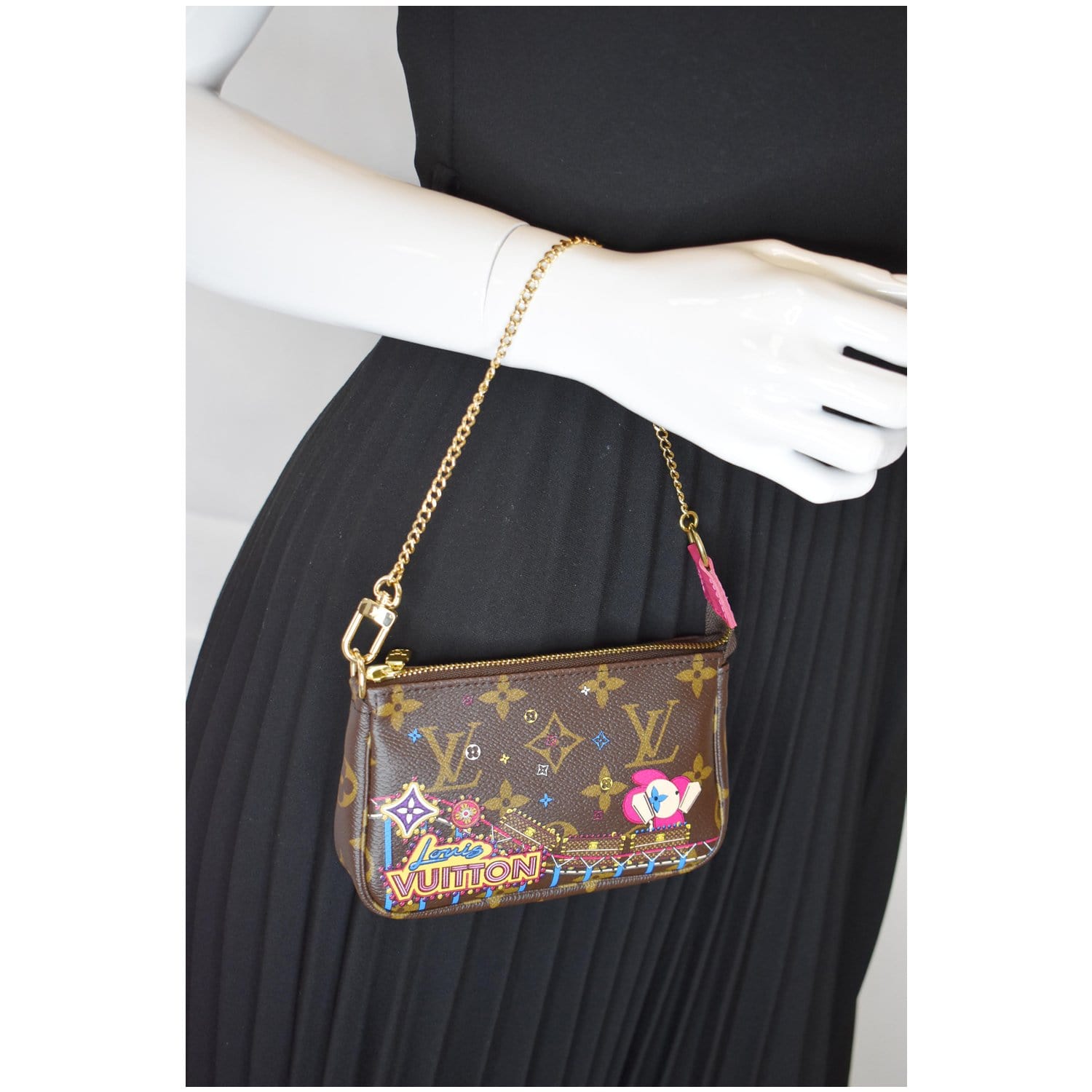 Louis Mini Pochette Christmas Accessoires Pouch Shoulder Canvas Monogram Shoulder Bag