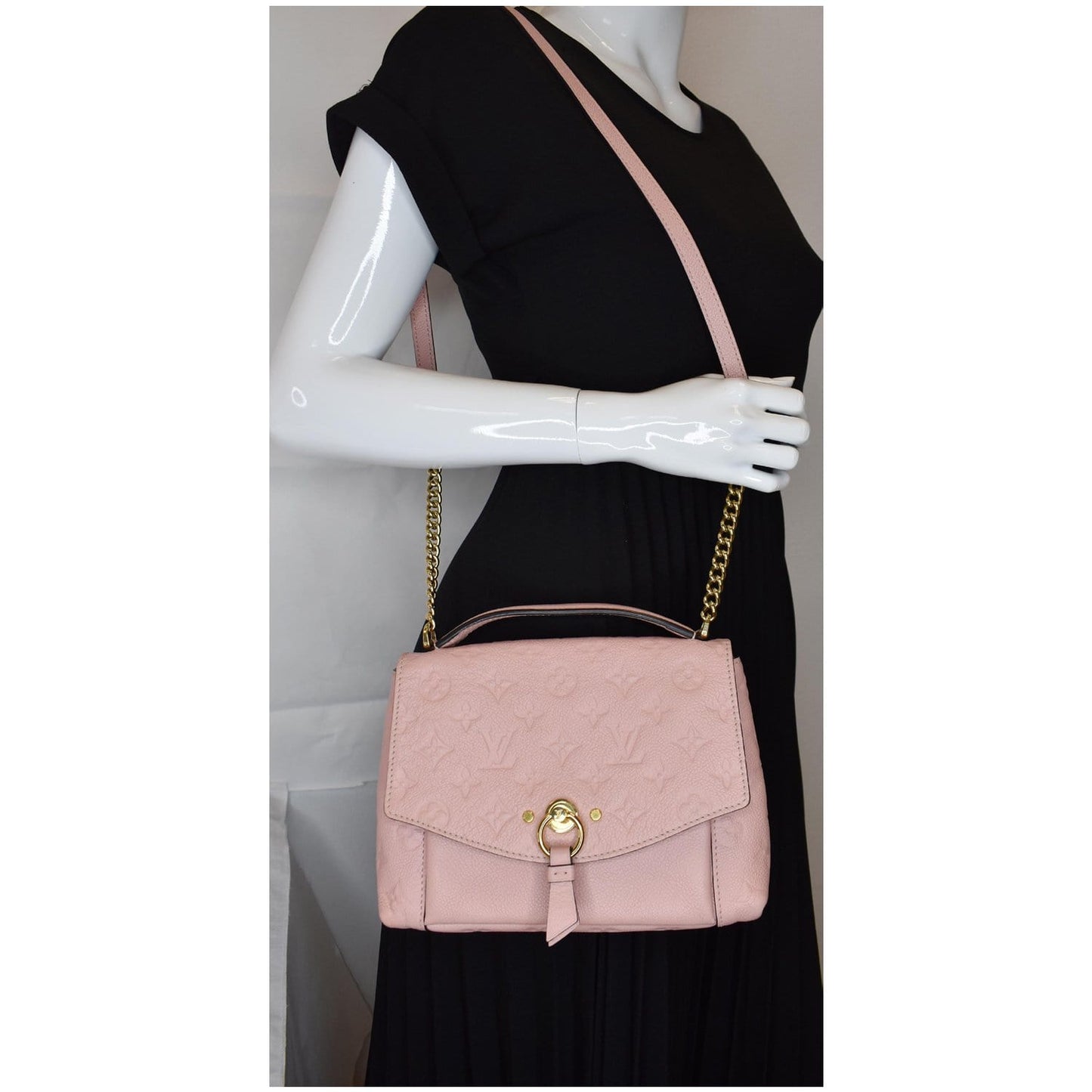 Louis Blanche Bb Empreinte Shoulder Bag Rose Leather