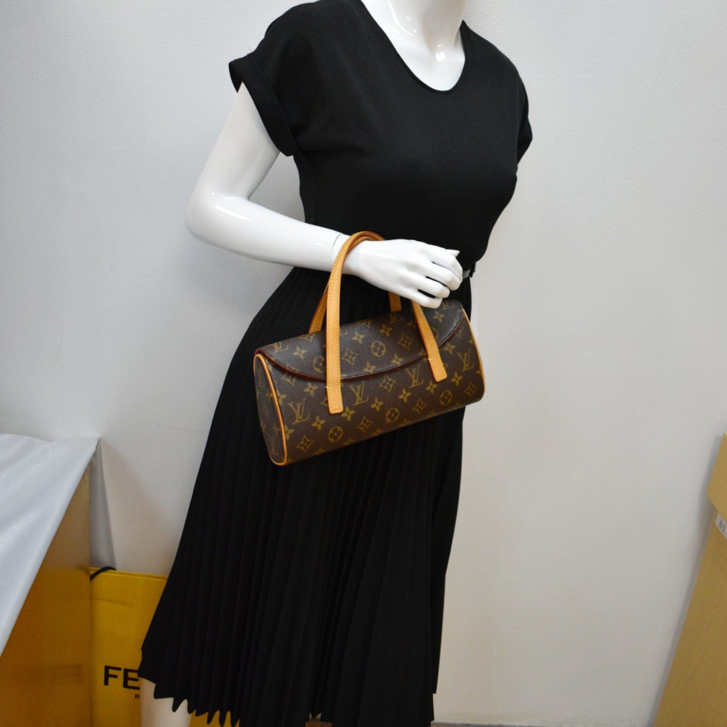 Louis Sonatine Satchel Bag Canvas Monogram Travel Bag Sonatine 1