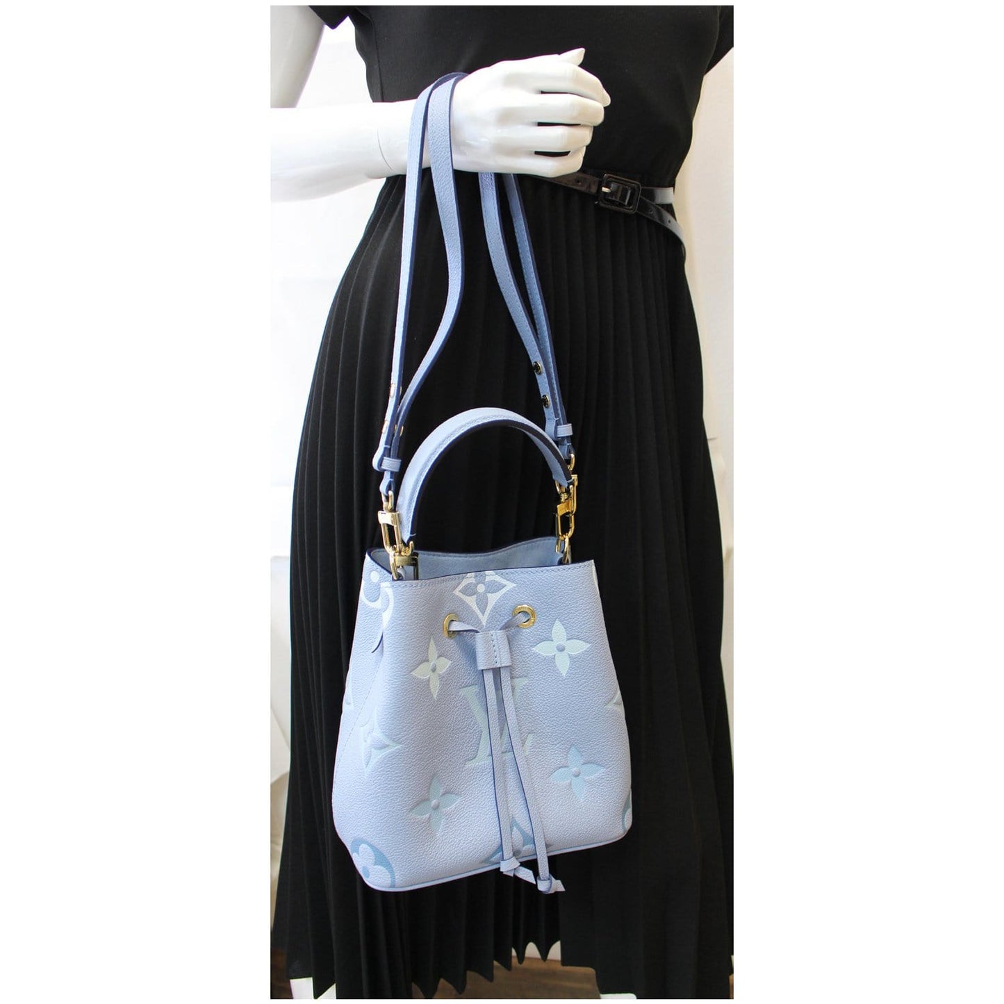 Louis Neonoe Bb Empreinte Shoulder Bag Summer Monogram Blue