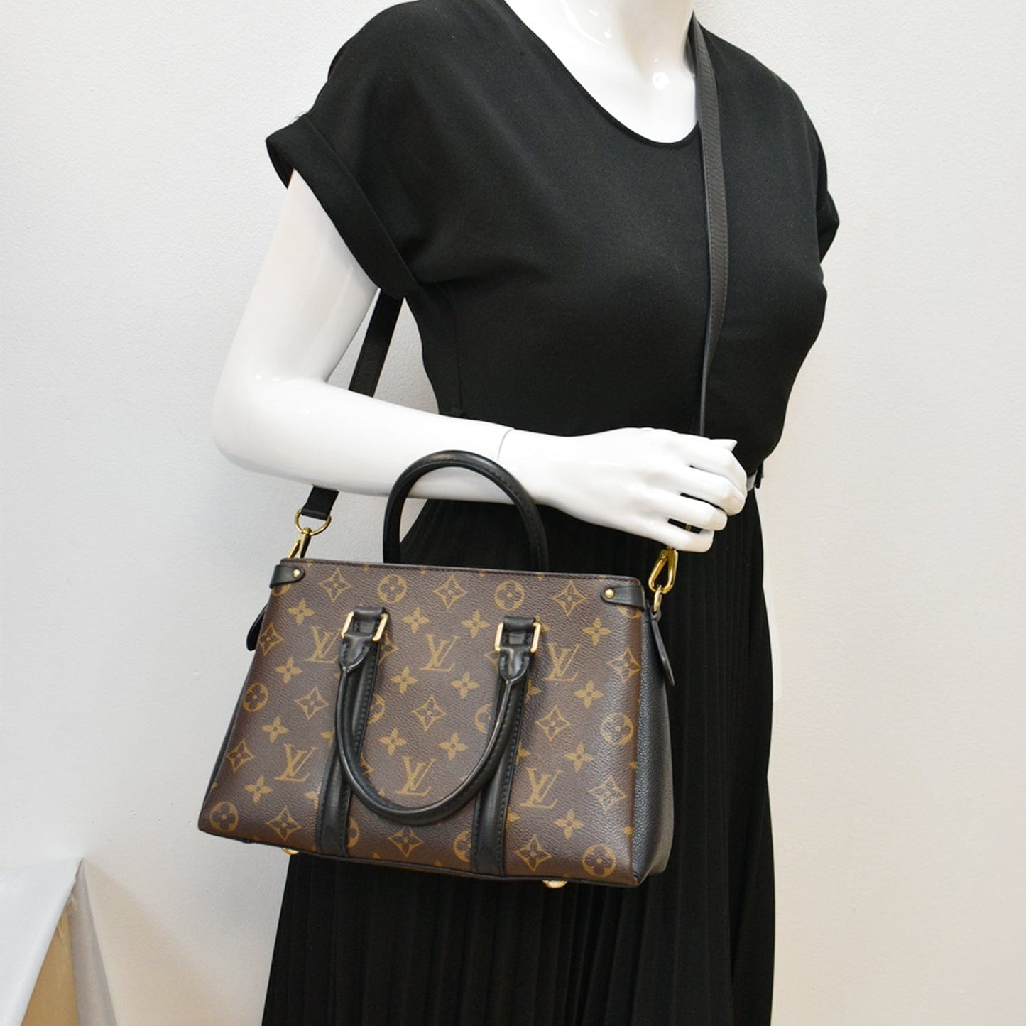 Louis Soufflot Bb Shoulder Crossbody Bag Canvas Monogram