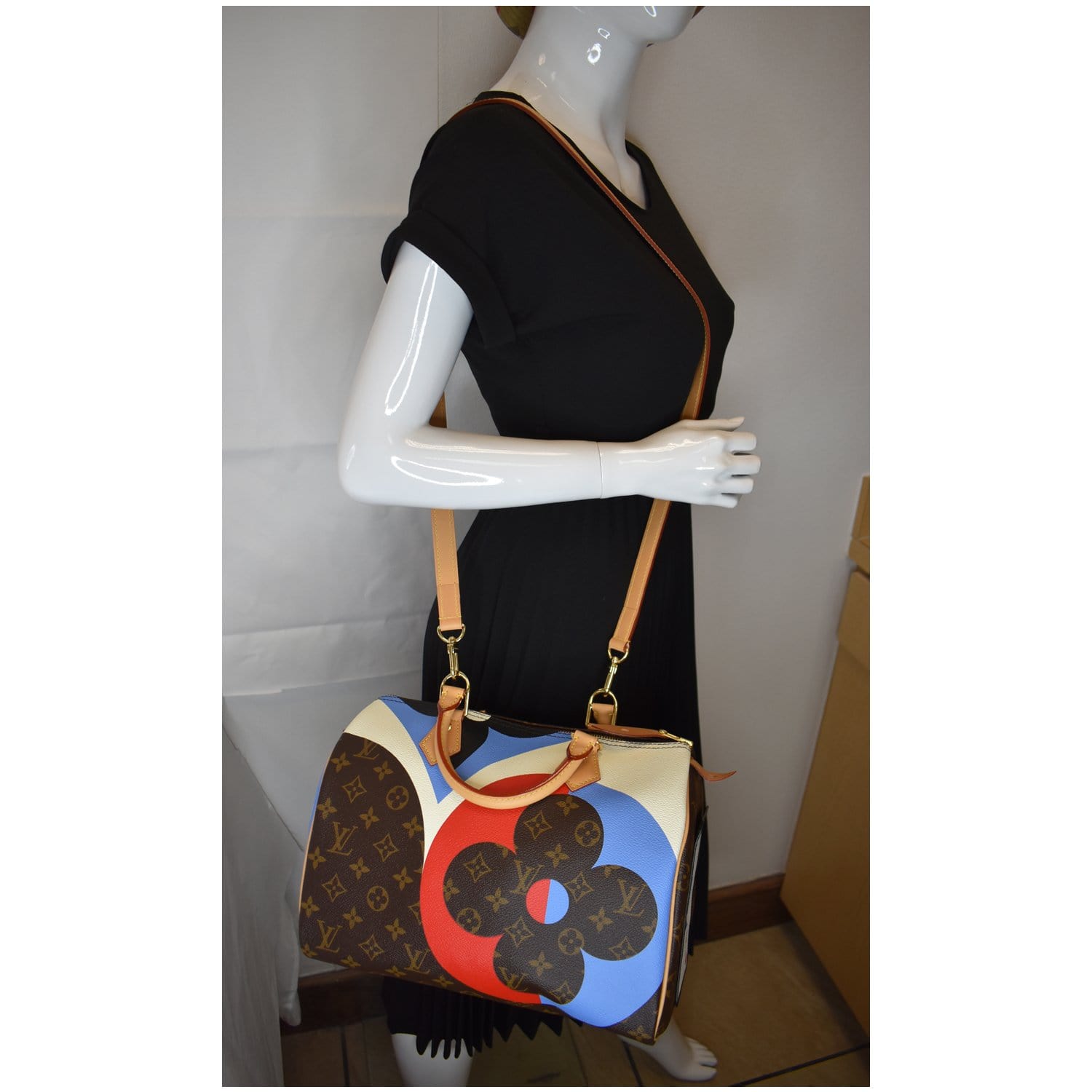 Louis Game On Speedy Bandouliere Shoulder Bag Canvas Monogram