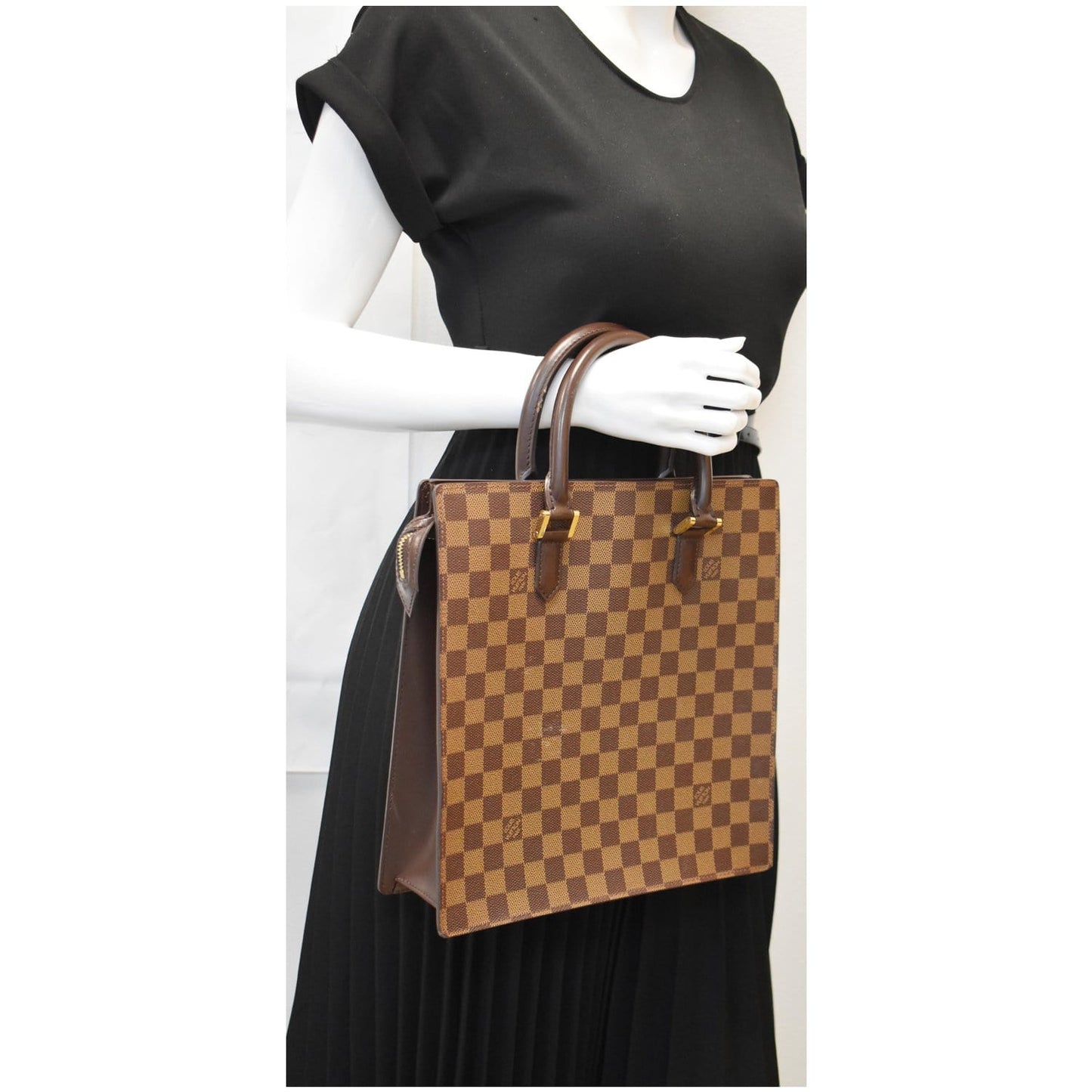 Louis Venice Sac Plat Damier Ebene Tote Brown Tote Bag