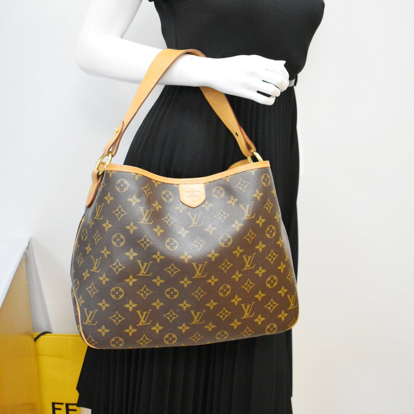 Louis Delightful Pm Shoulder Bag Canvas Monogram Brown 6