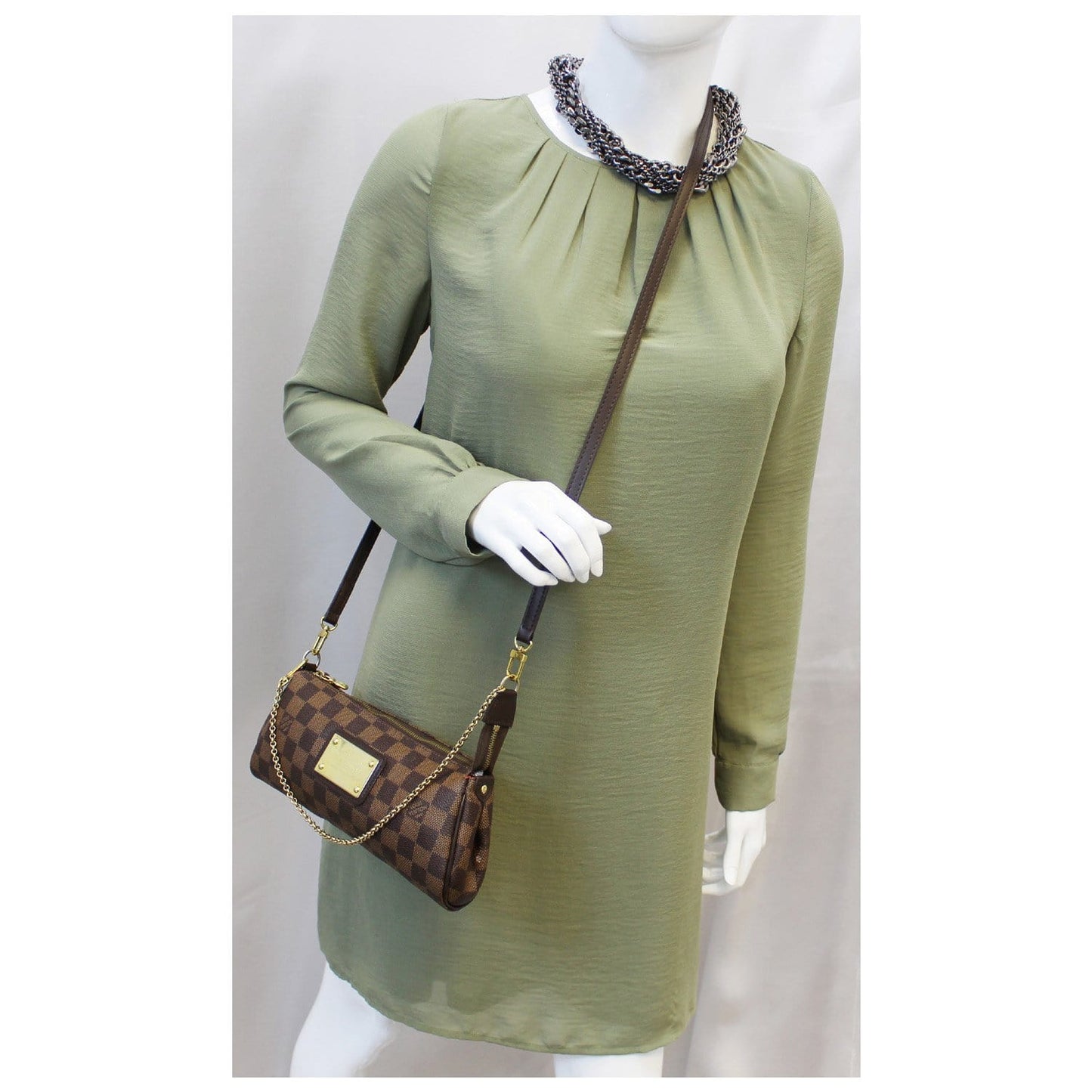 Louis Pochette Eva Damier Ebene Shoulder Crossbody Crossbody Bag