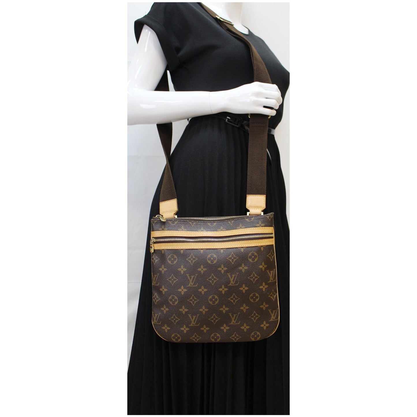 Louis Bosphore Pochette Crossbody Bag Canvas Monogram