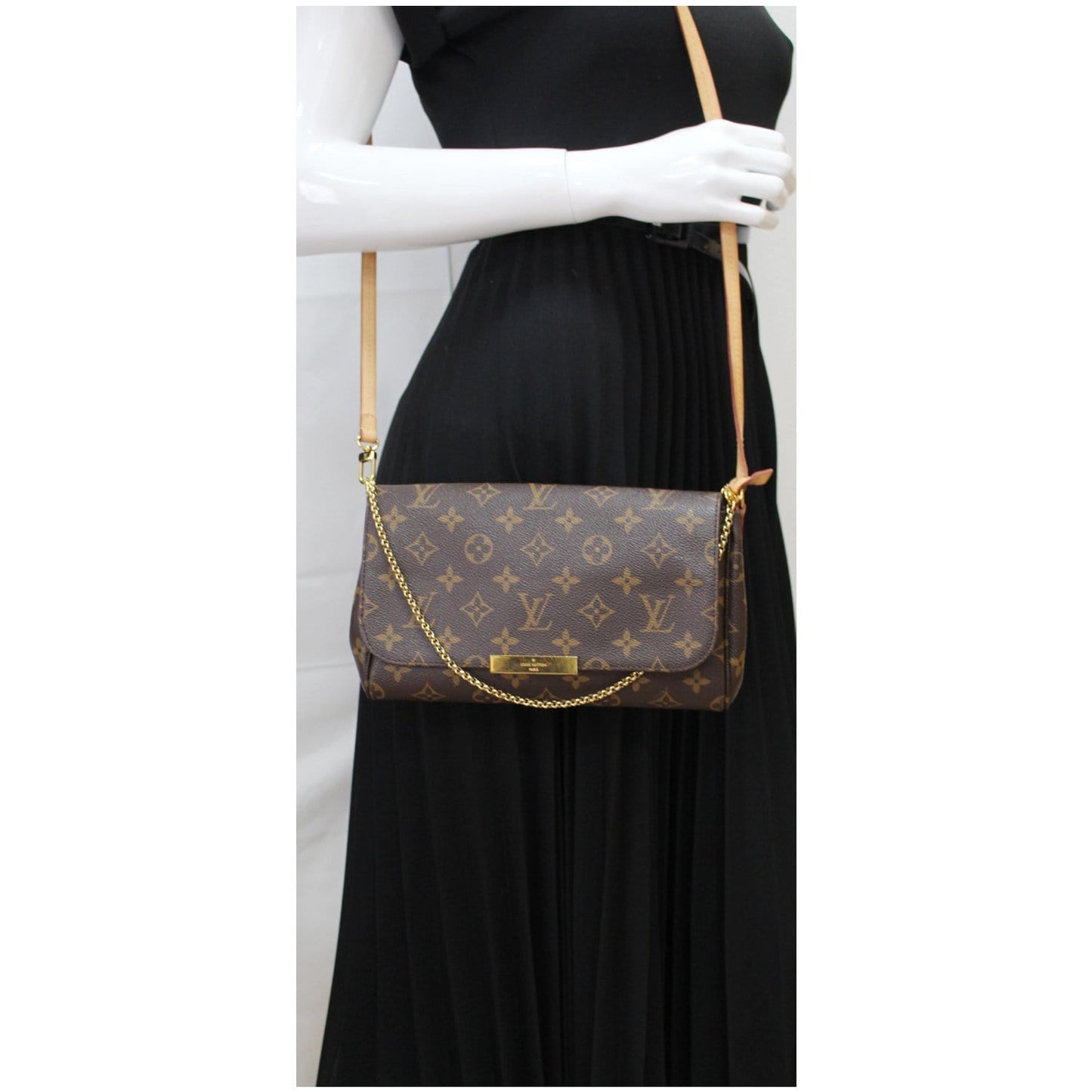 Louis Favorite Mm Crossbody Bag Canvas Monogram Brown 12