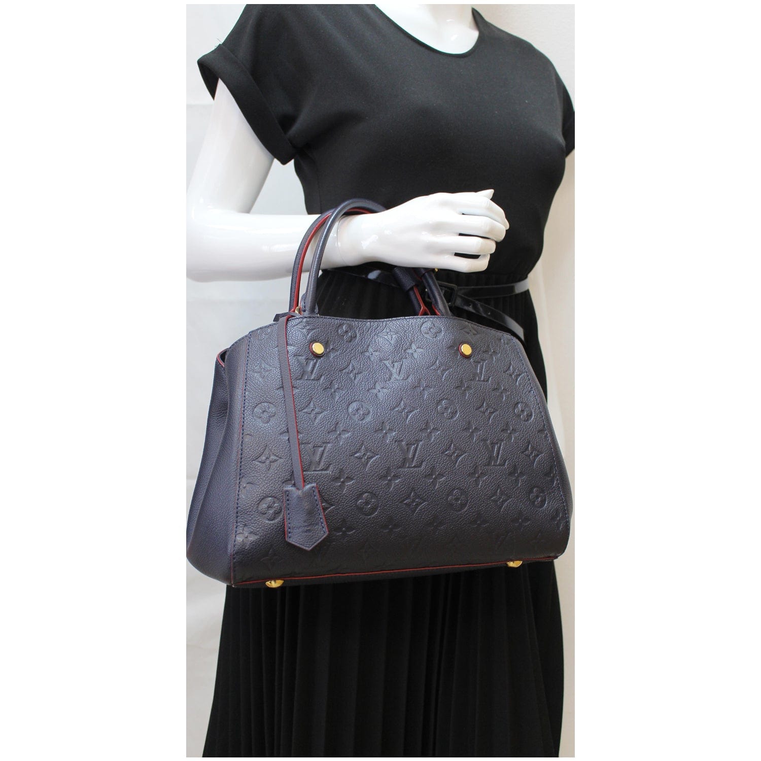 Louis Montaigne Mm Empreinte Shoulder Bag Monogram Blue