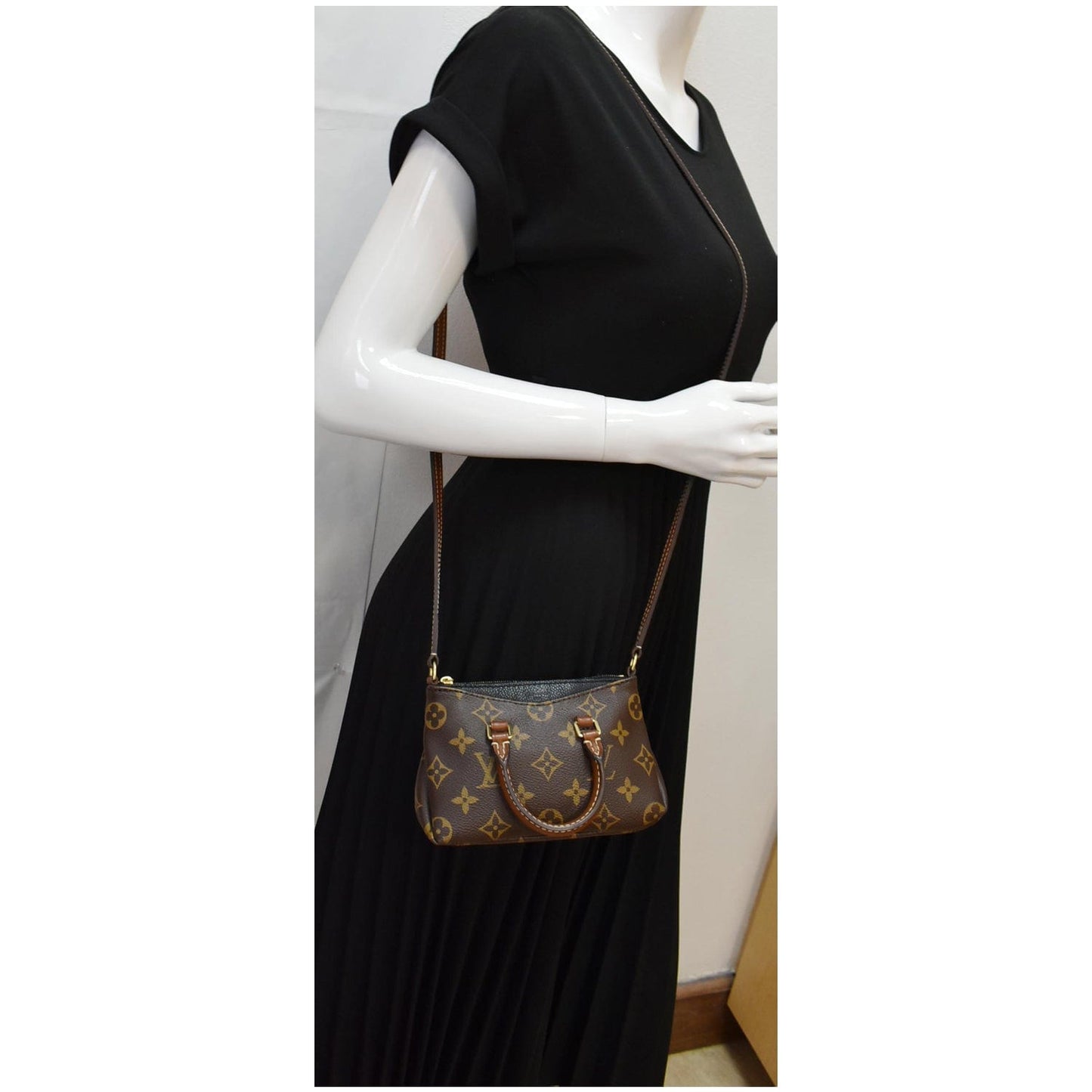 Louis Nano Pallas Crossbody Bag Canvas Monogram