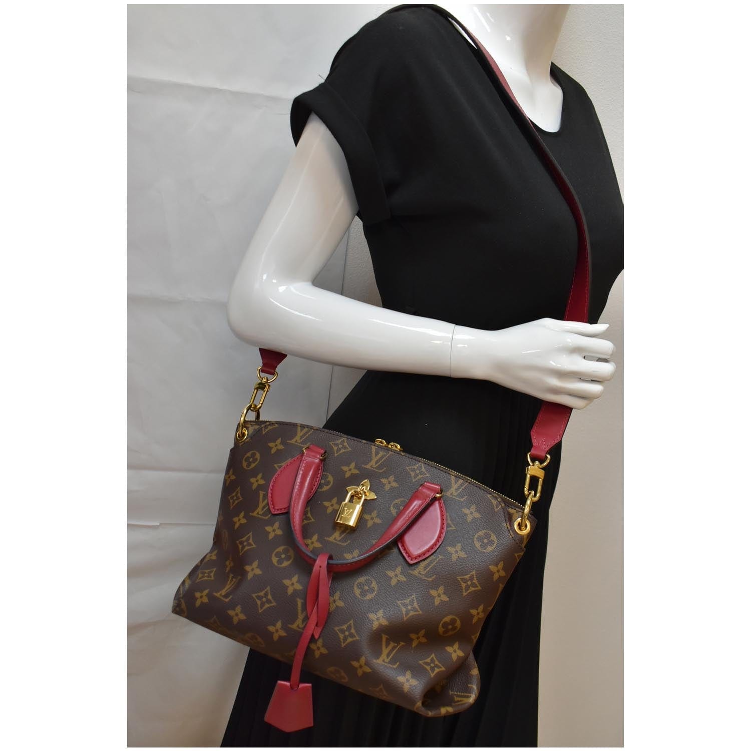 Louis Flower Zipped Pm Tote Bag Canvas Monogram