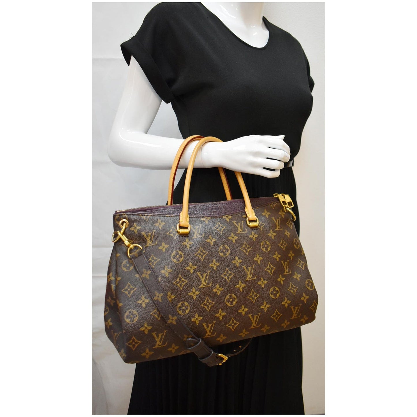 Louis Pallas Satchel Bag Canvas Monogram Travel Bag