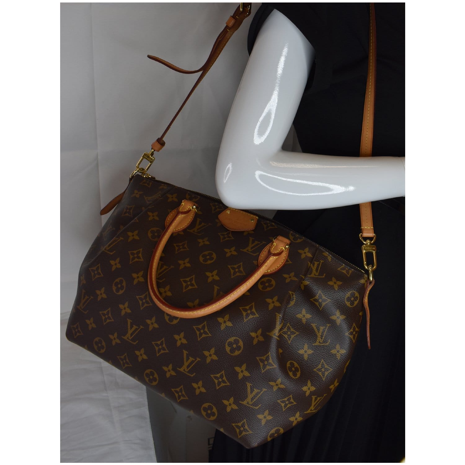 Louis Turenne Mm 2Way Shoulder Bag Canvas Monogram Bag Brown