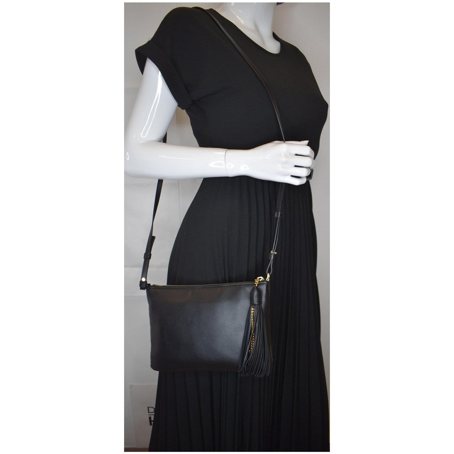 YSL Saint Laurent Saint Teen Calfskin Crossbody Bag Leather Monogram
