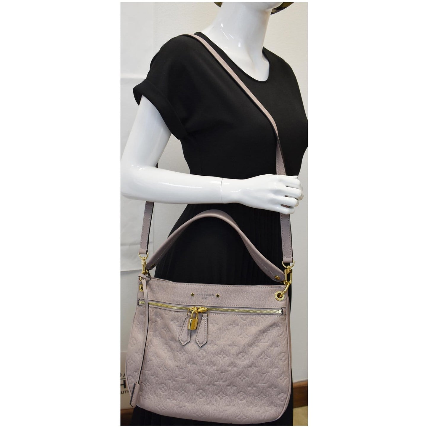 Louis Spontini Empreinte Shoulder Bag Mastic Leather