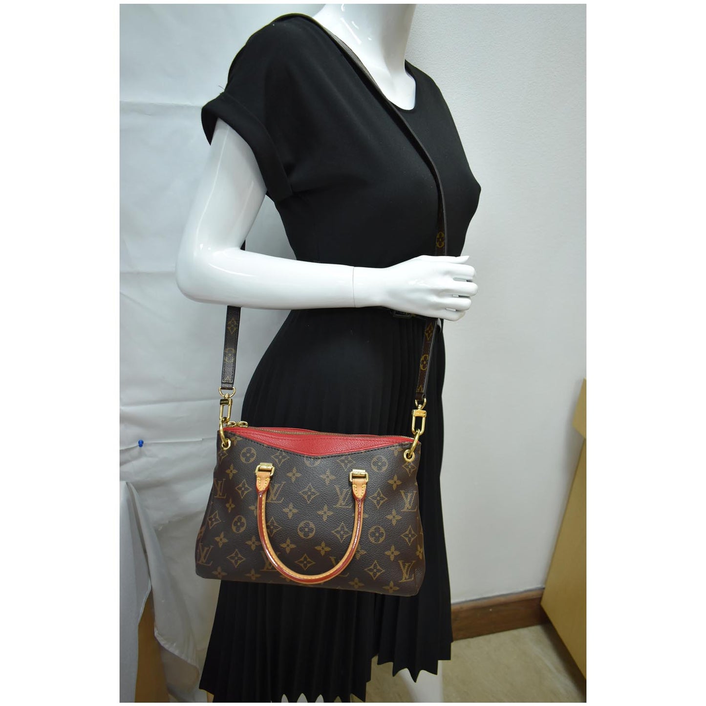 Louis Pallas Bb Satchel Crossbody Bag Canvas Monogram