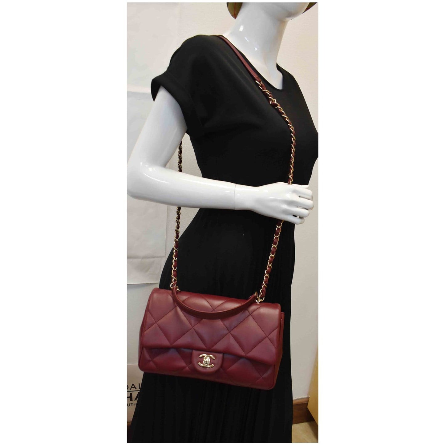 Chanel Large Classic Flap Lambskin Shoulder Bag Leather Quilted
