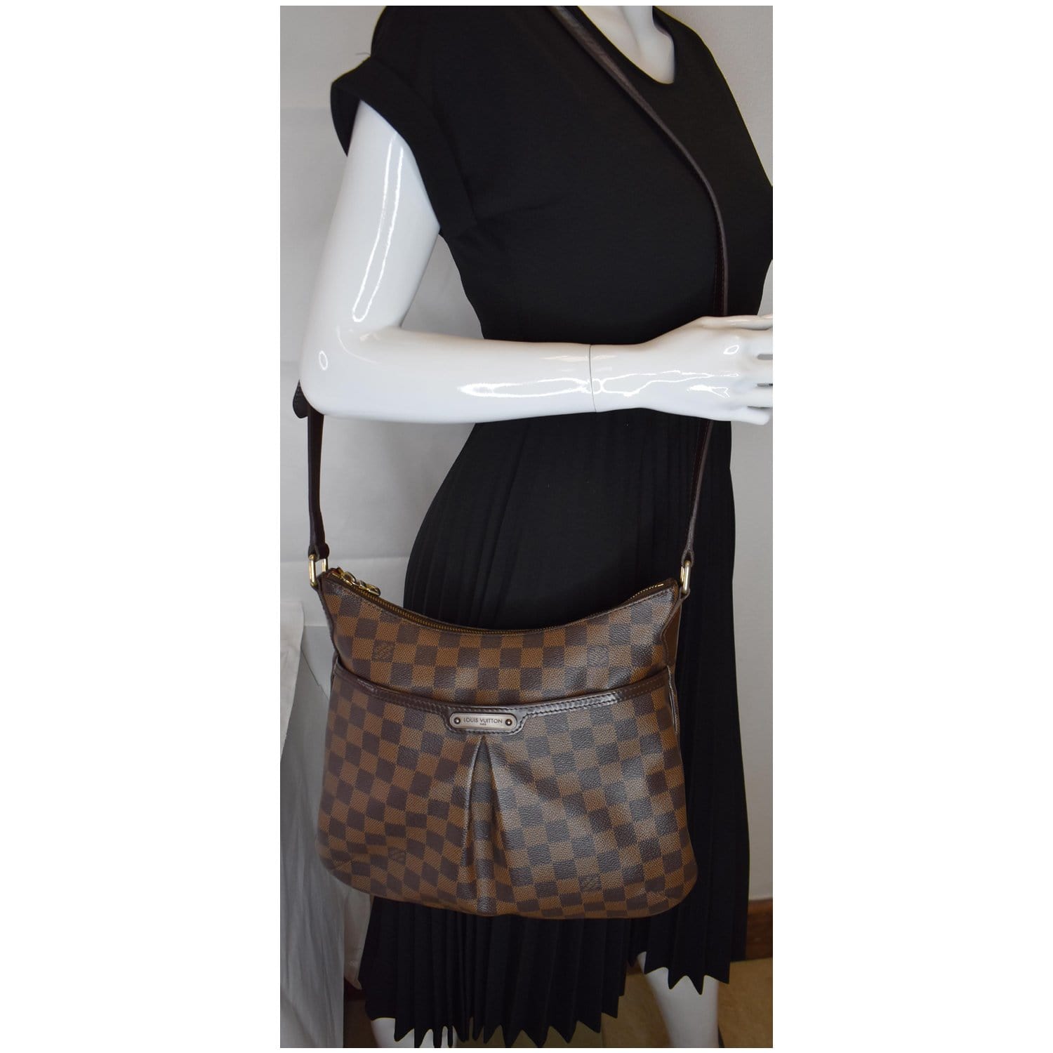 Louis Bloomsbury Pm Damier Ebene Shoulder Bag Brown Crossbody Bag