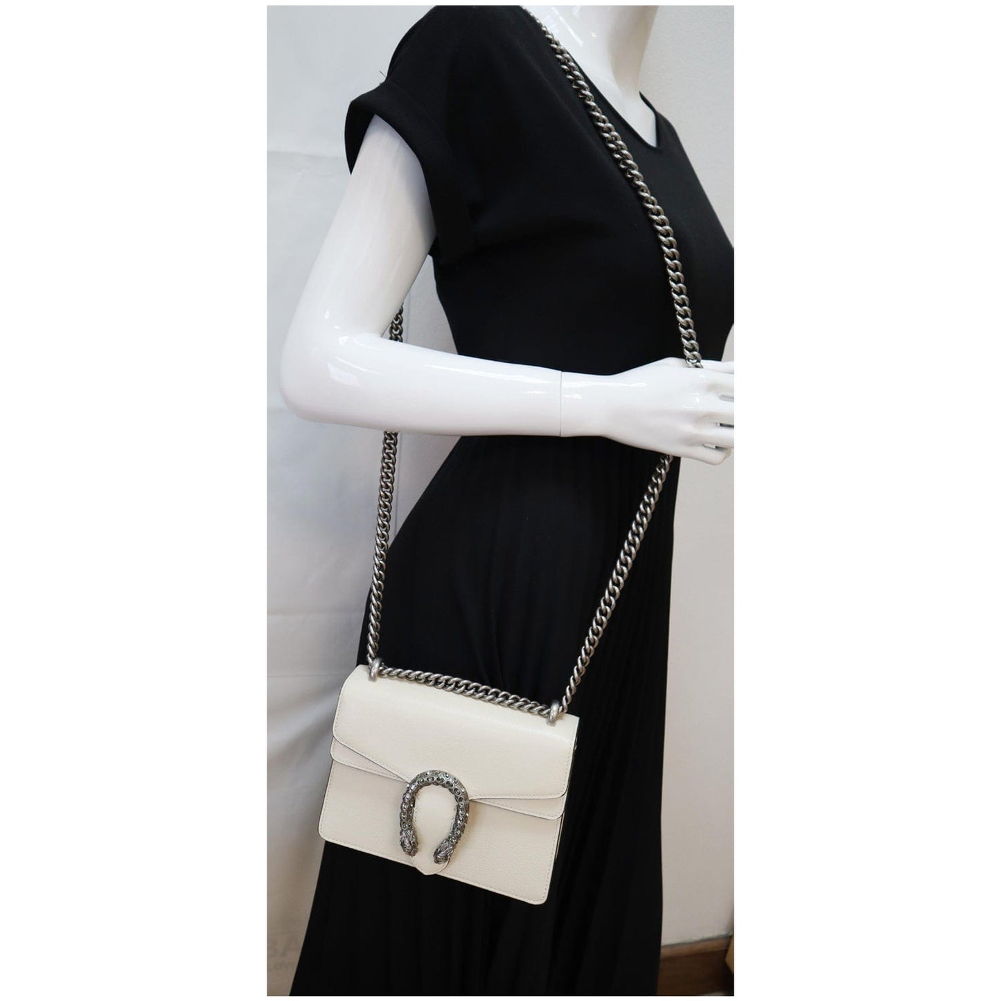 Gucci Dionysus Crossbody Bag Leather Cream